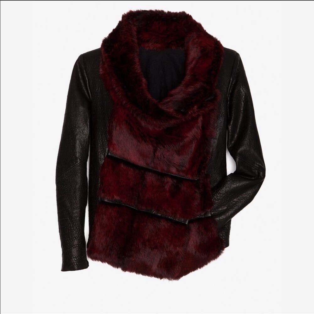 Helmet Lang* Red* Fur* Jacket*